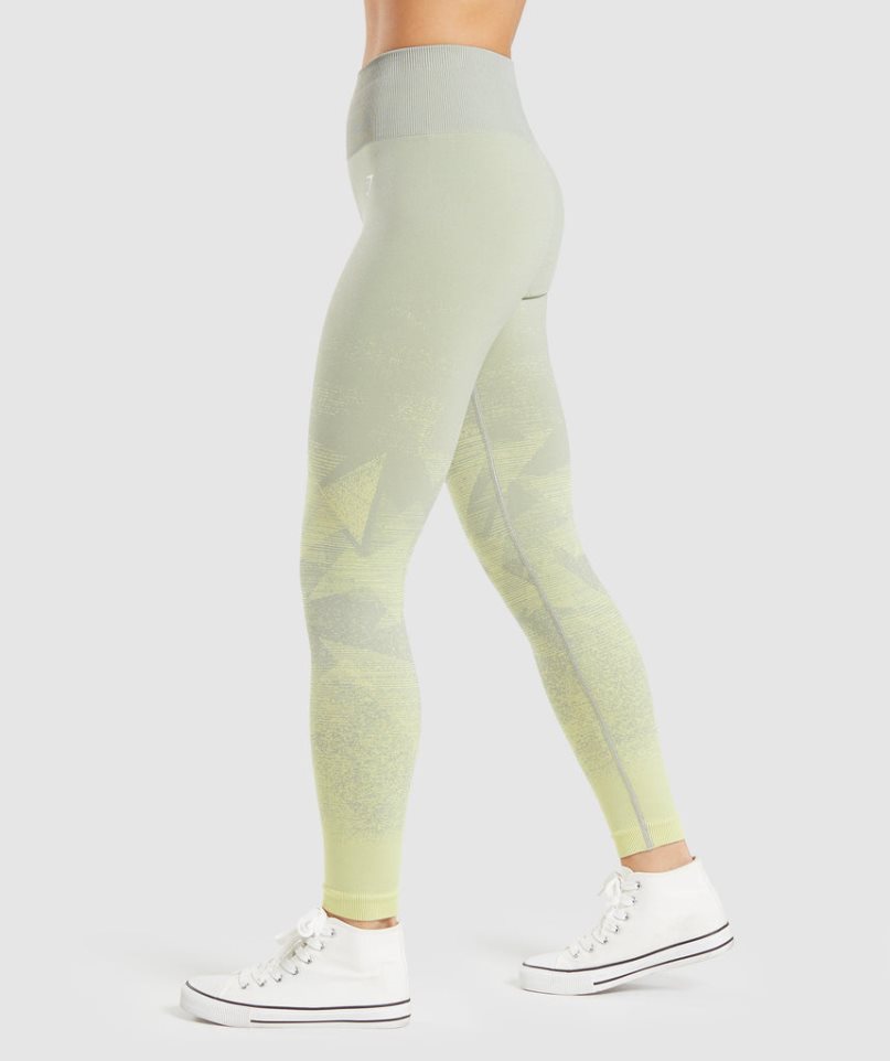 Women's Gymshark Adapt Ombre Seamless Leggings Mint | CA 8607NA